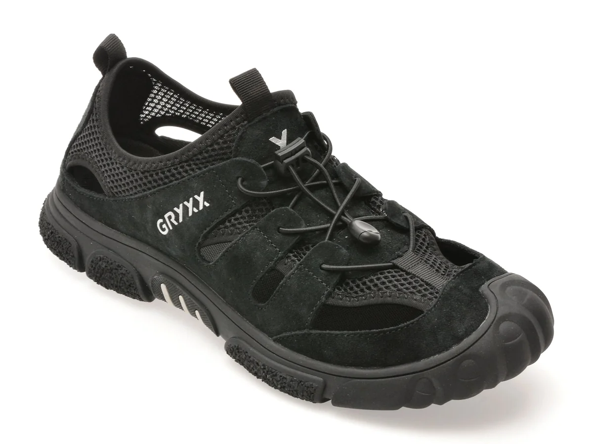 Pantofi Gryxx Negri, 240126, Din Material Textil