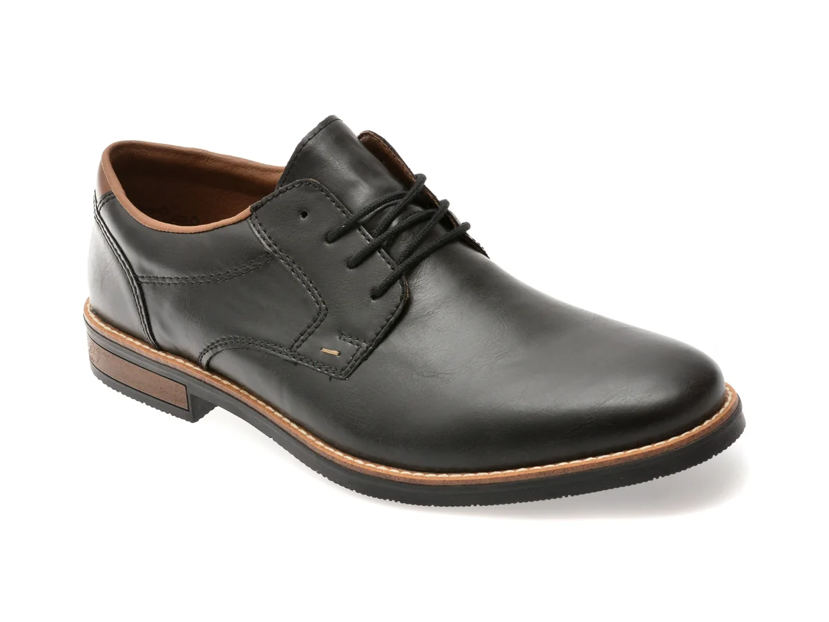 Pantofi Eleganti Rieker Negri 13500 Din Piele Ecologică