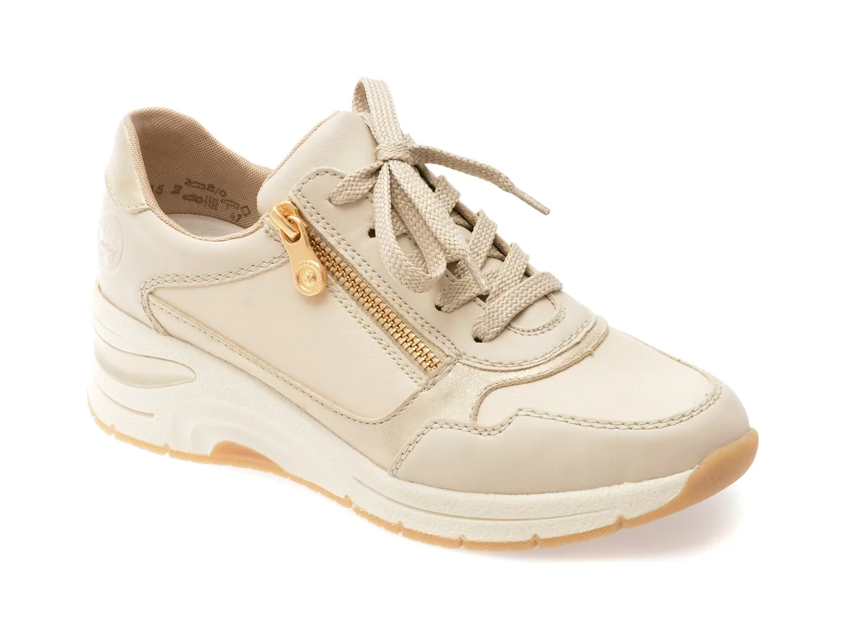 Pantofi Sport RIEKER Bej, N9301, Din Piele Ecologică
