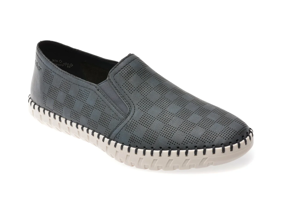 Pantofi Rieker Bleumarin, B2965, Din Piele Ecologica