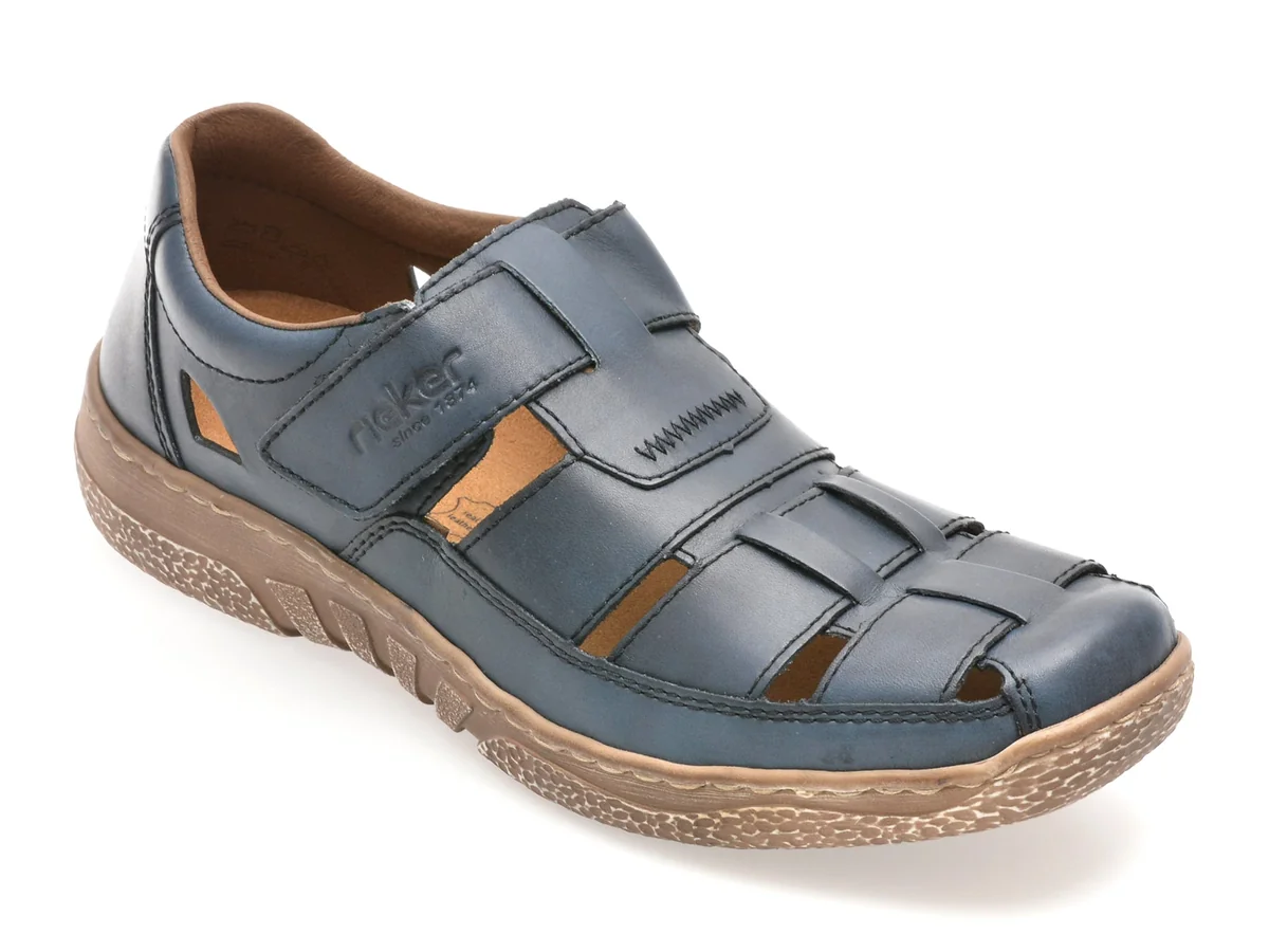 Pantofi Rieker Bleumarin 3578 Din Piele Naturala
