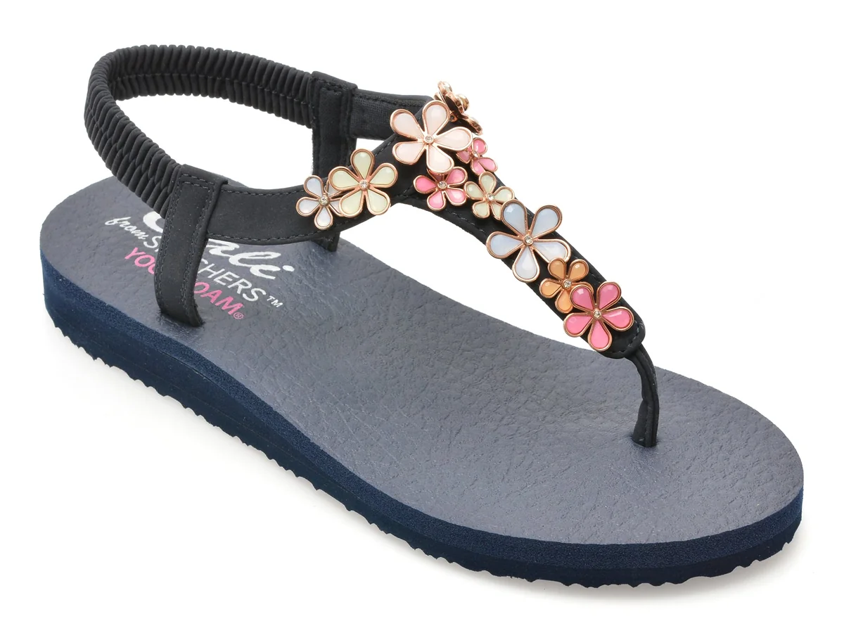 Sandale Skechers Bleumarin Meditation Din Piele Ecologică