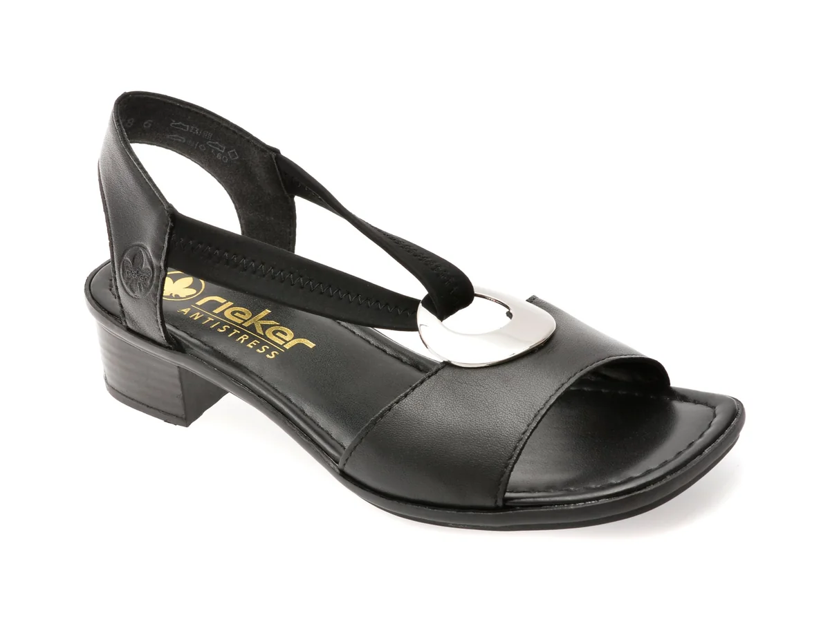 Sandale Rieker Negre 62662 Din Piele Naturala