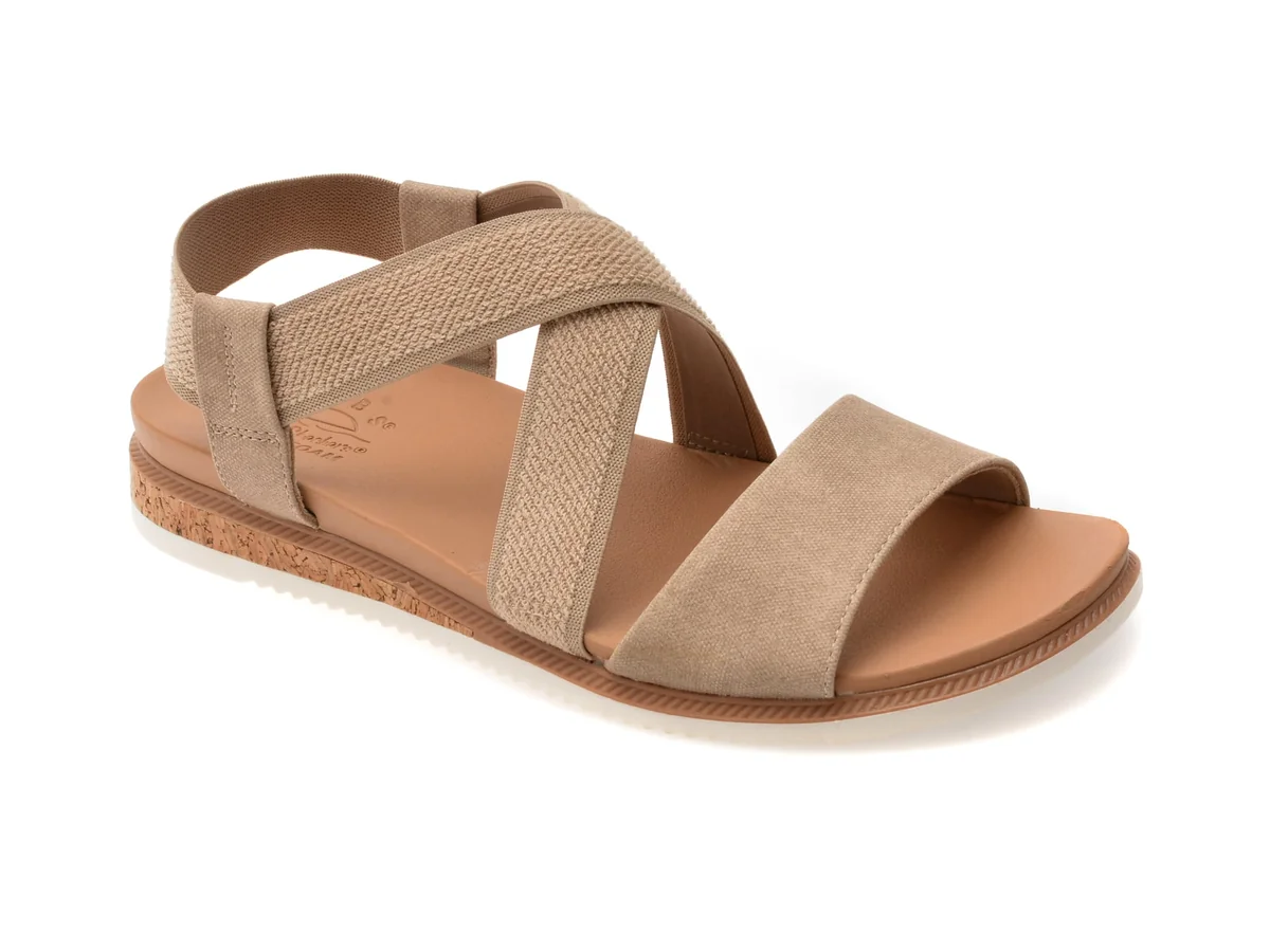 Sandale Skechers Gri Desert Kiss Low, Din Material Textil