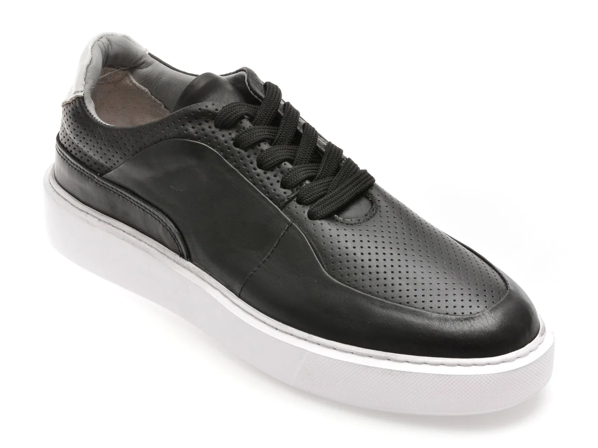 Pantofi Sport Axxell Negri, Tnc2, Din Piele Naturala
