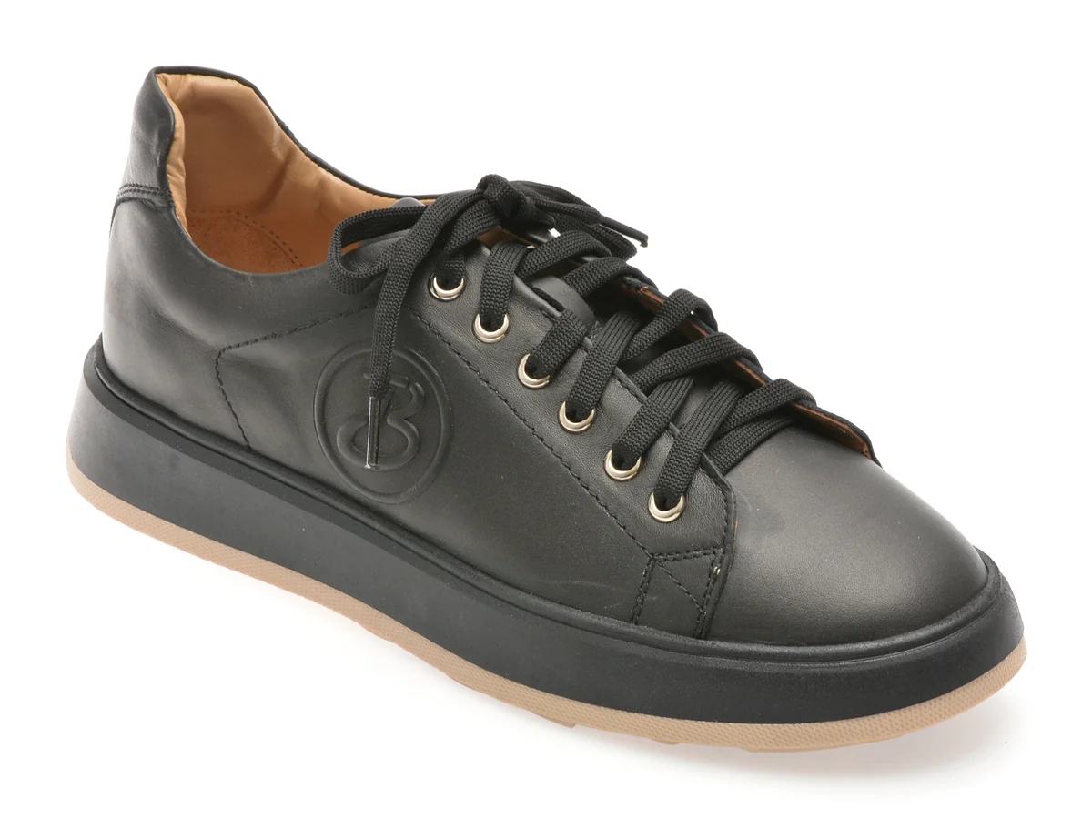 Pantofi Sport Flavia Passini Negri, T10, Din Piele Naturală