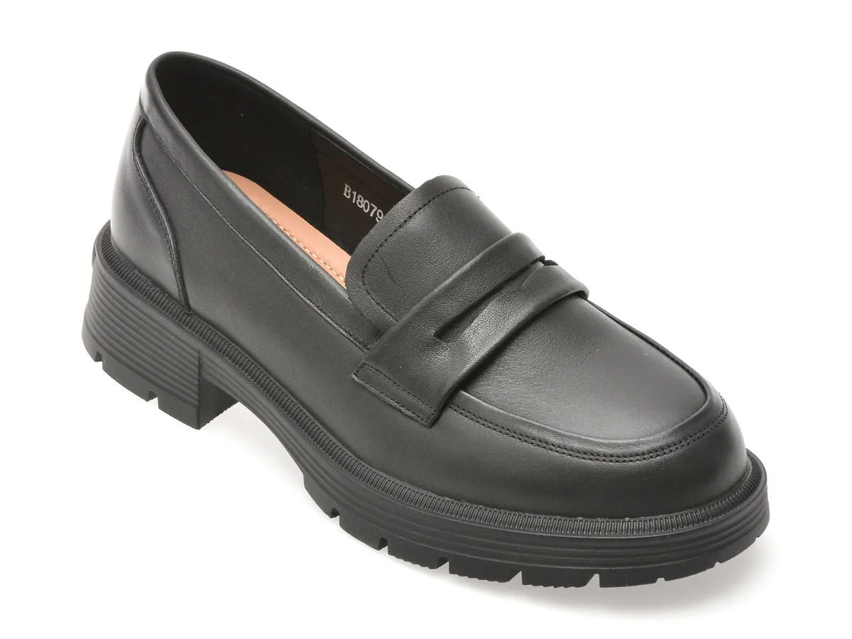 Mocasini Gryxx Negri, 18079, Din Piele Naturală