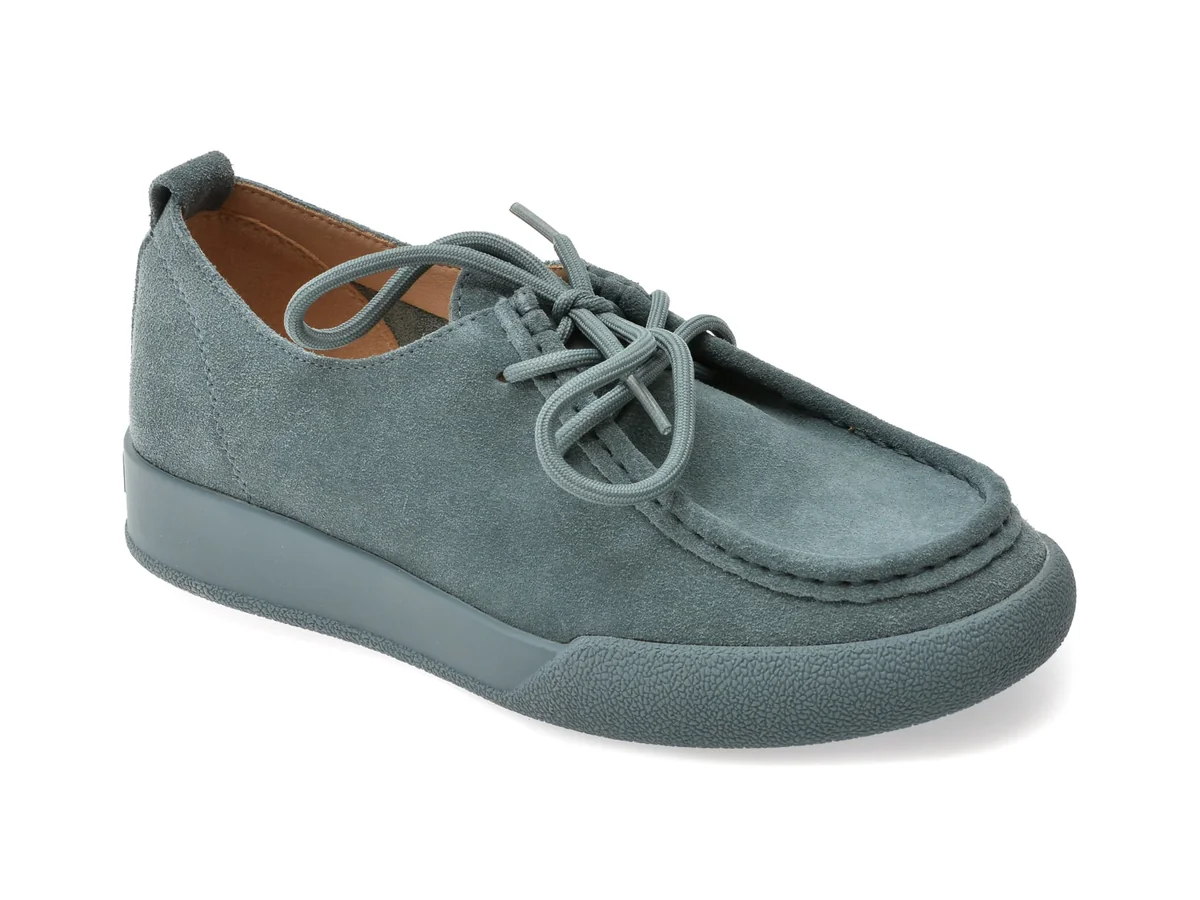 Mocasini Gryxx Albastri, 1182, Din Piele Întoarsă