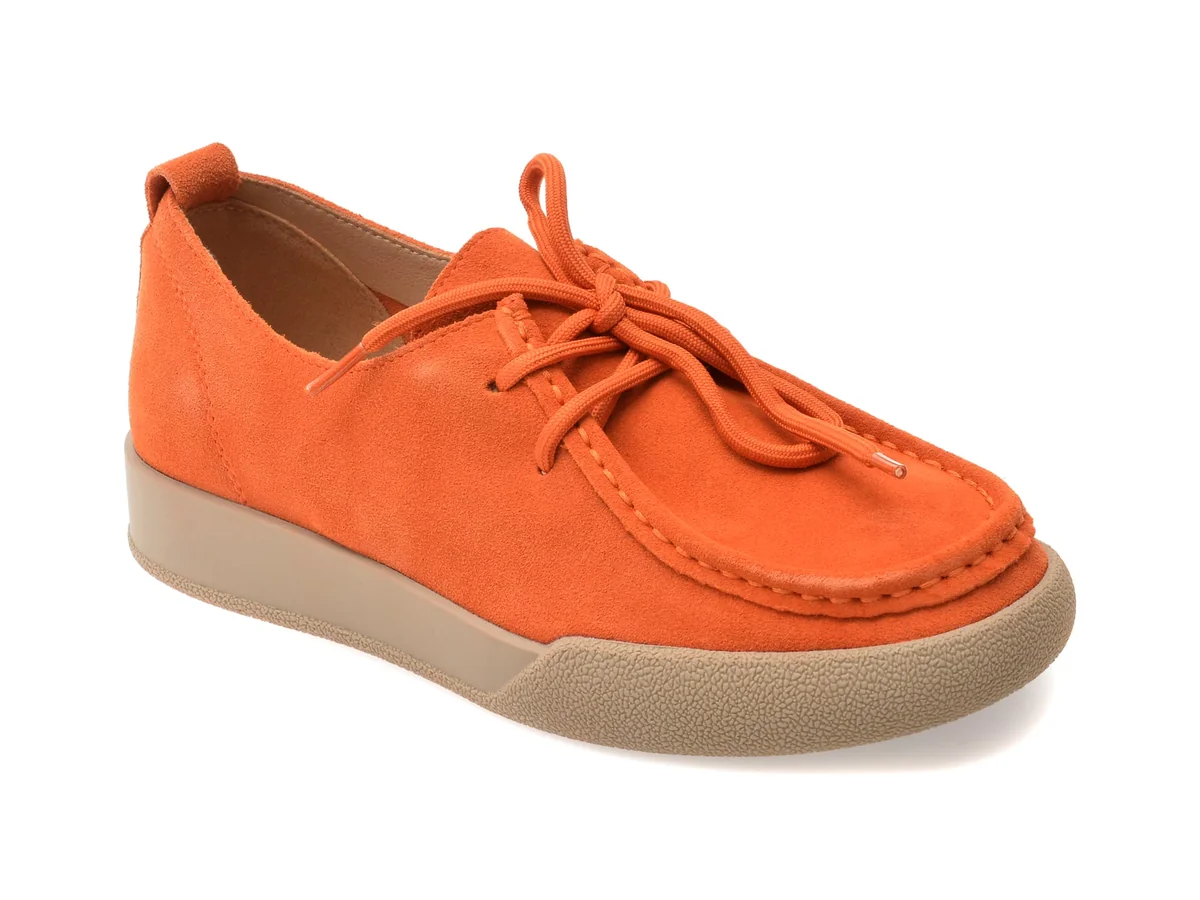 Mocasini Gryxx Portocalii 1182 Din Piele Întoarsă
