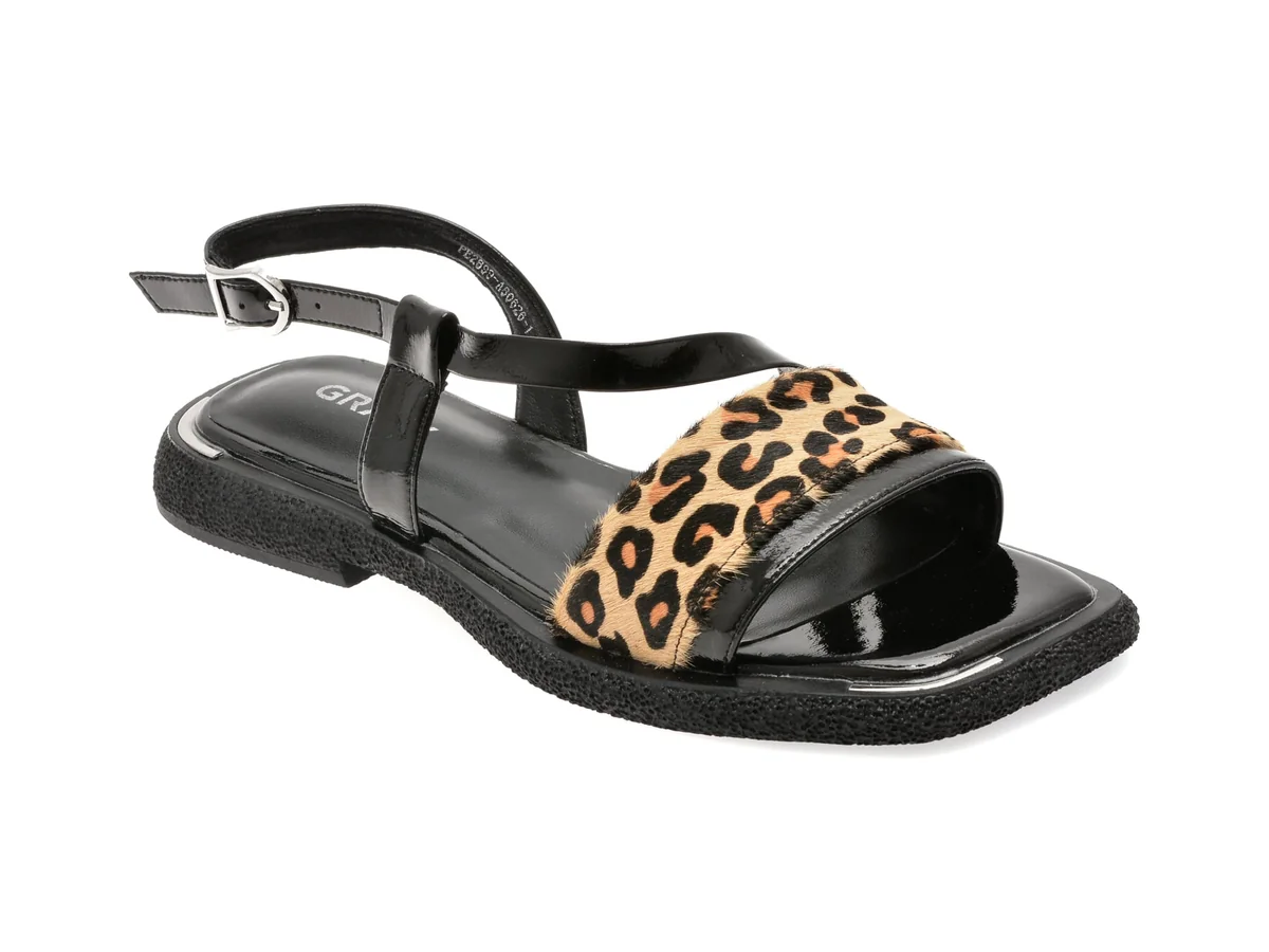 Sandale Gryxx Negre 2899 Din Piele Naturala