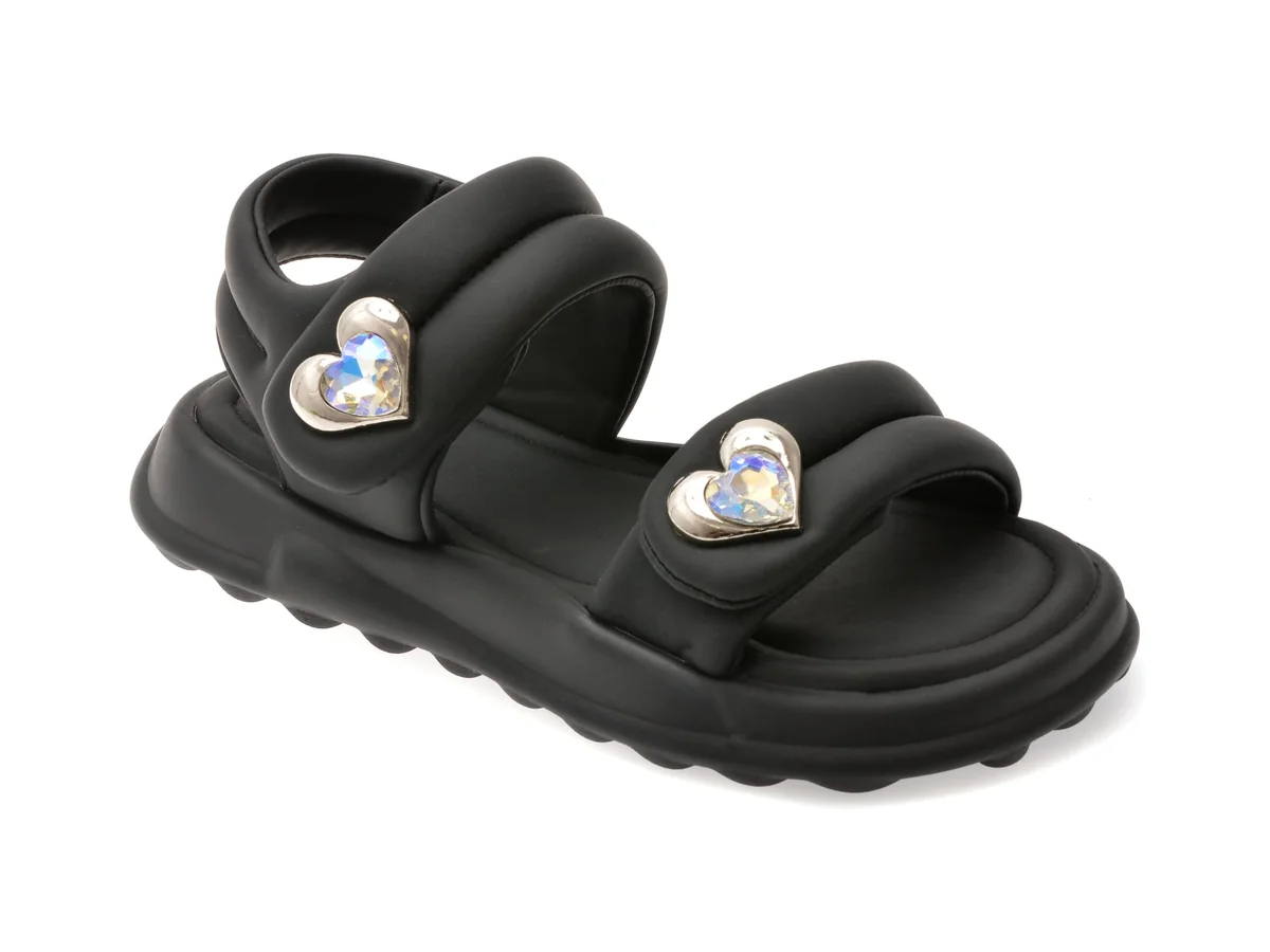 Sandale Selection Kids Negre, 6015, Din Piele Ecologică