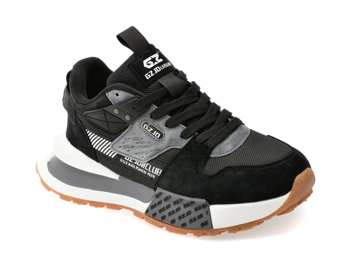 Pantofi Sport Bite The Bullet Negru, 8011, Din Material Textil