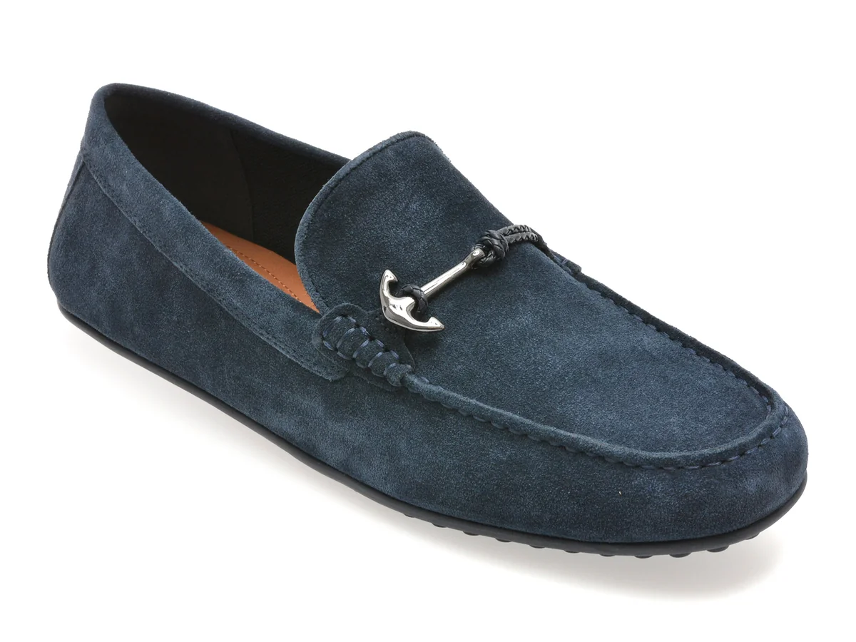 Mocasini Aldo Bleumarin, WILBART 410, Din Piele Întoarsă