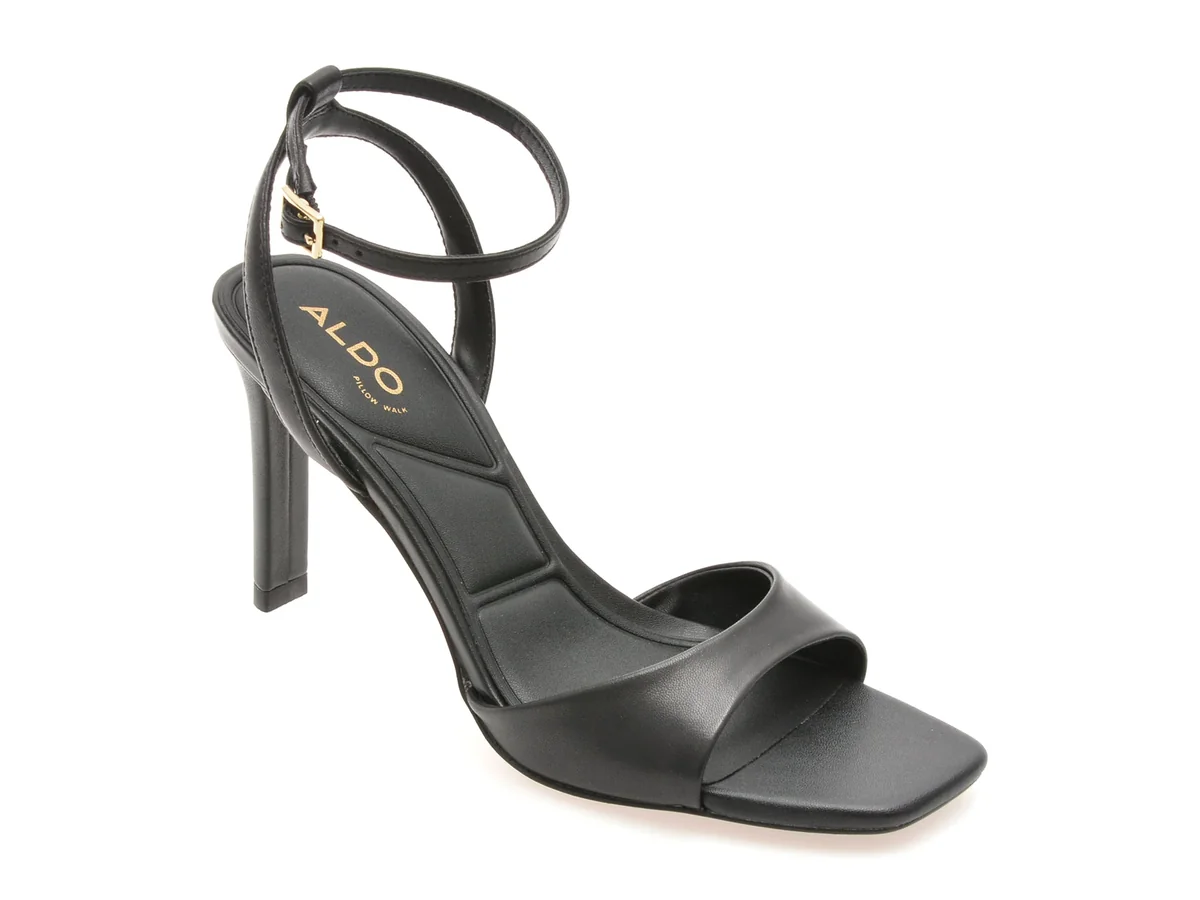 Sandale Elegante Aldo Negre, Sake 001, Din Piele Naturala