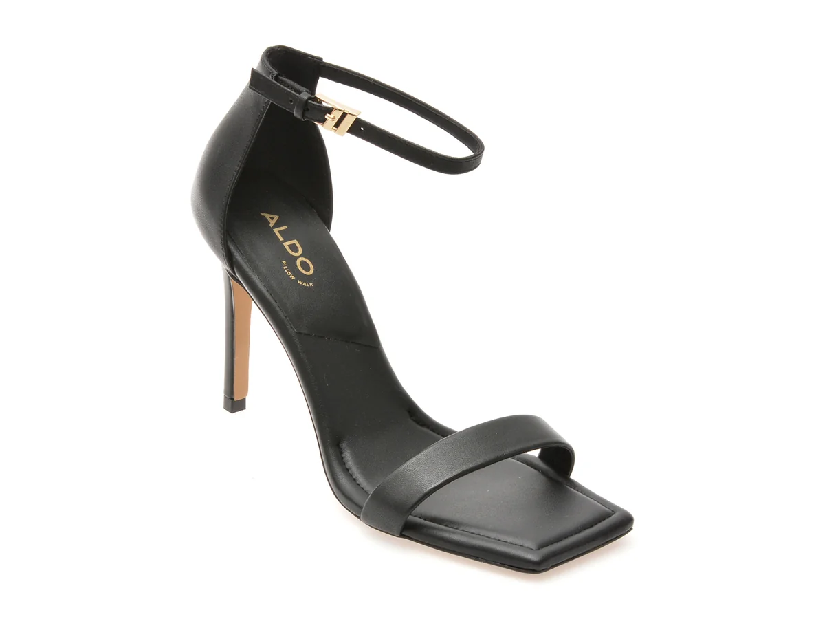 Sandale Elegante Aldo Negre, Renza 001, Din Piele Naturala