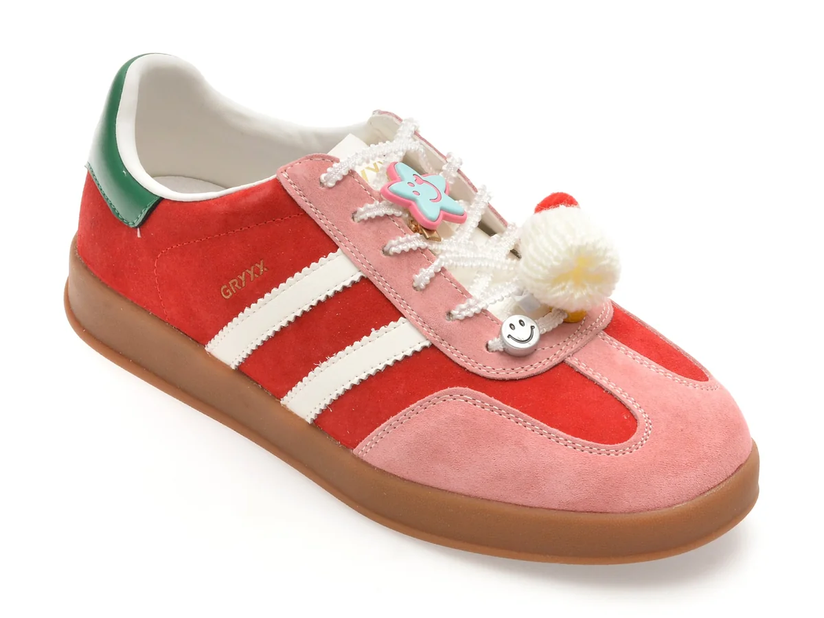 Pantofi Sport Gryxx Roșii, C9216, Din Piele Naturală