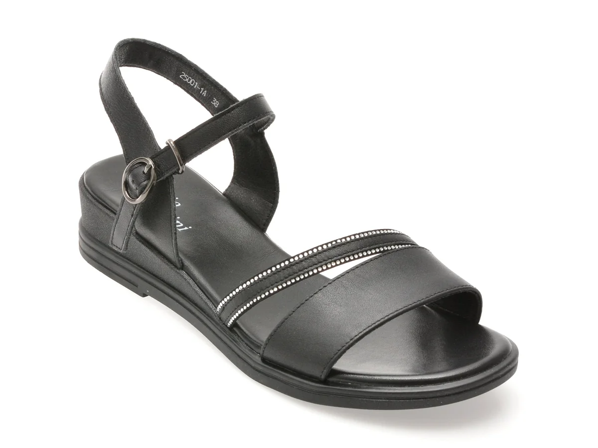 Sandale Flavia Passini Negre, 25001, Din Piele Naturala