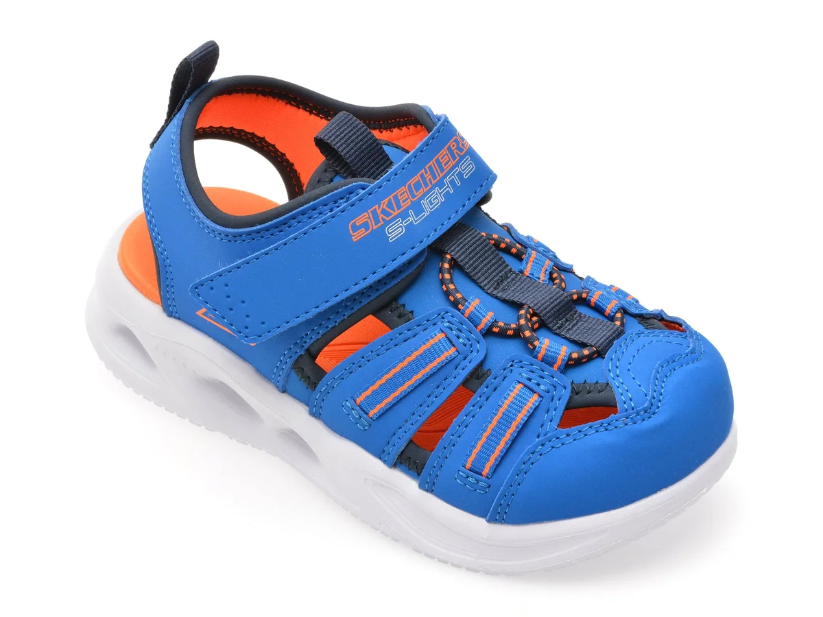 Pantofi Sport Skechers Albastri, Sola Glow Sandal, Din Piele Ecologica
