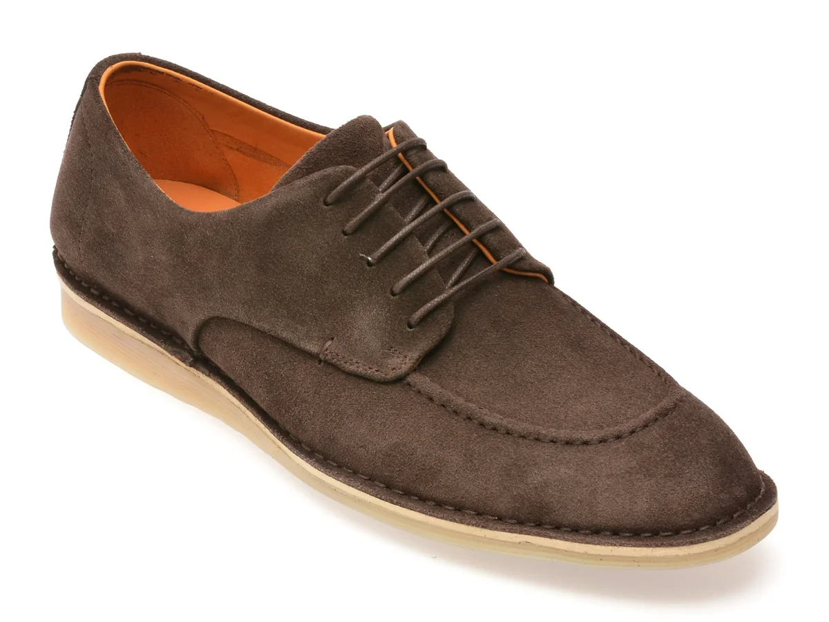 Pantofi Epica Maro B463 Din Piele Intoarsa