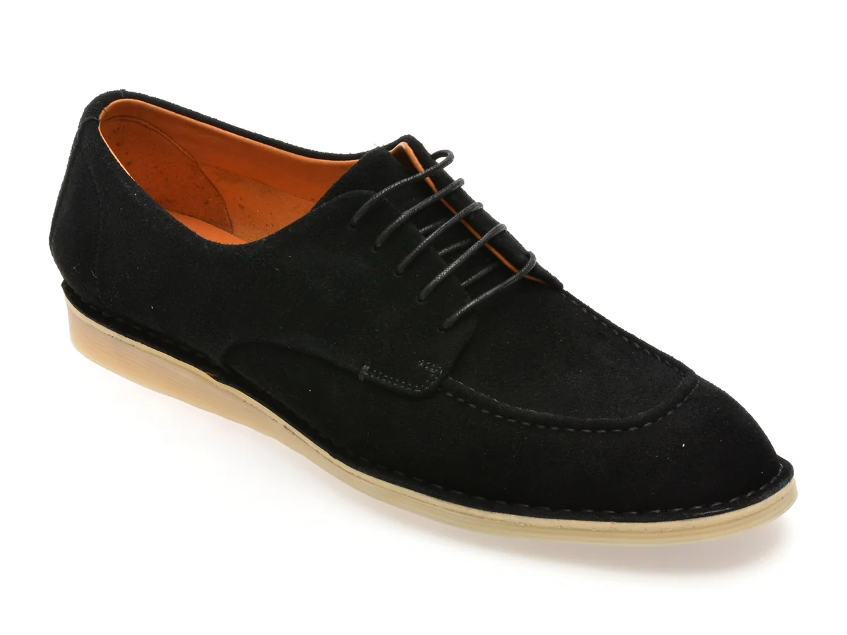 Pantofi Epica Negri B463 Din Piele Intoarsa