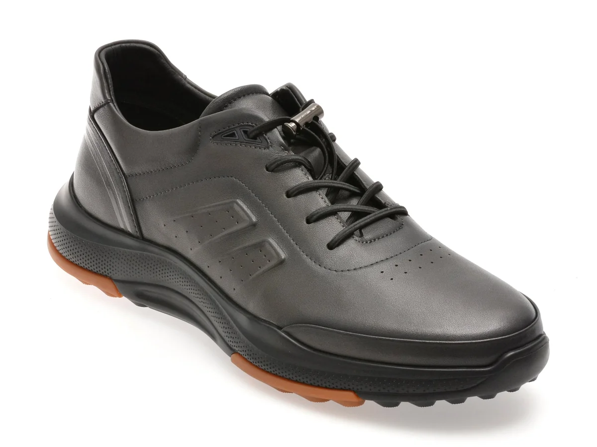 Pantofi Sport Gryxx Gri, RB001, Din Piele Naturala