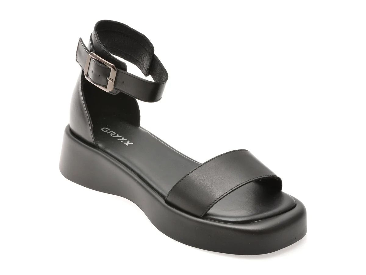 Sandale Gryxx Negre 18308 Din Piele Naturala