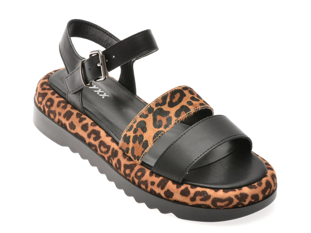 Sandale Gryxx Negre, 5357, Din Piele Naturala