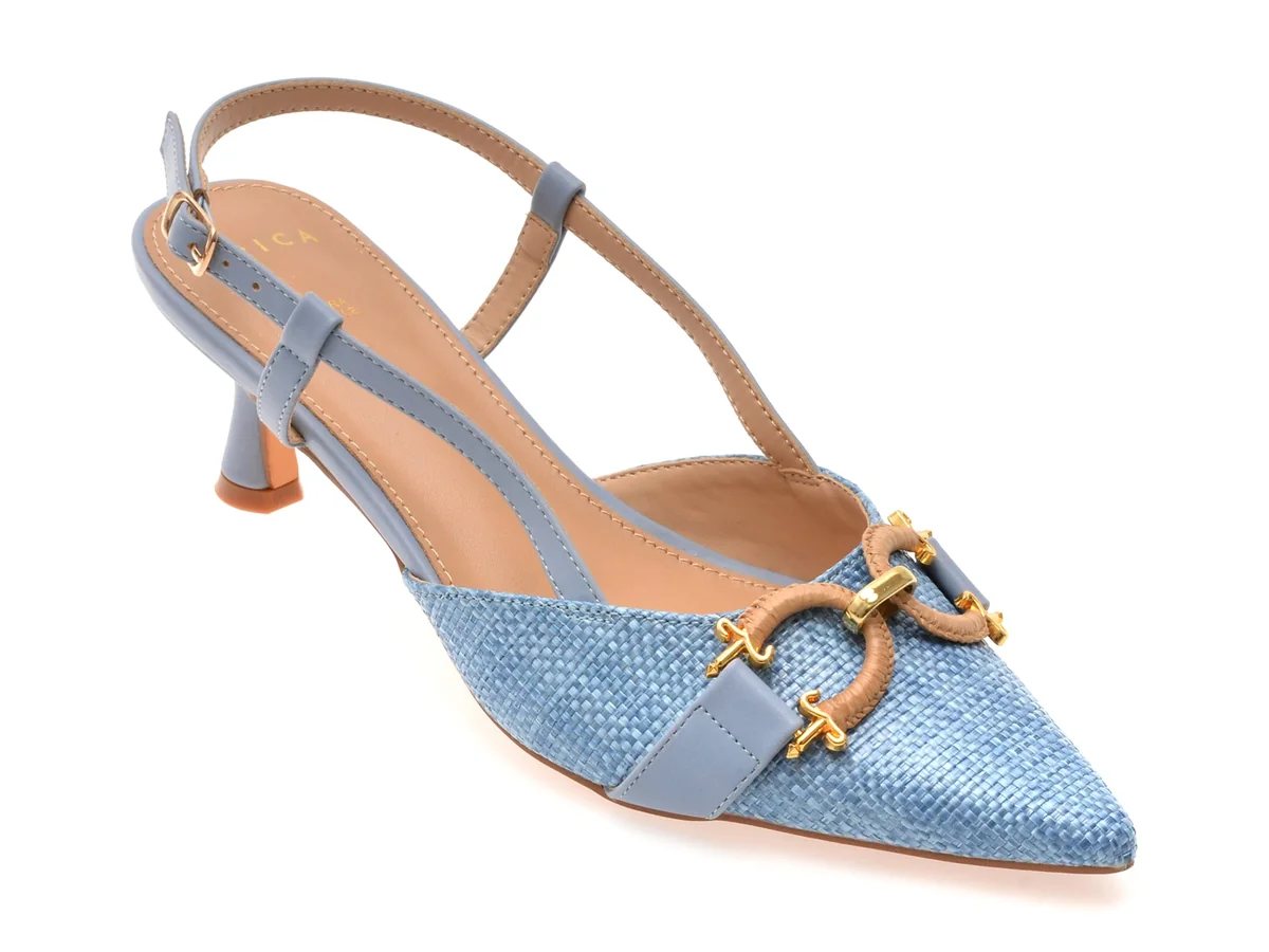 Pantofi Elegați Epica Albastri, 82966, Din Piele Ecologică
