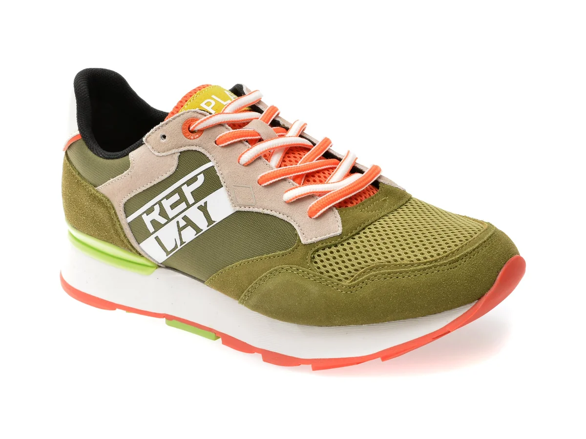 Pantofi Sport Replay Verzi, MS6800L, Din Material Textil