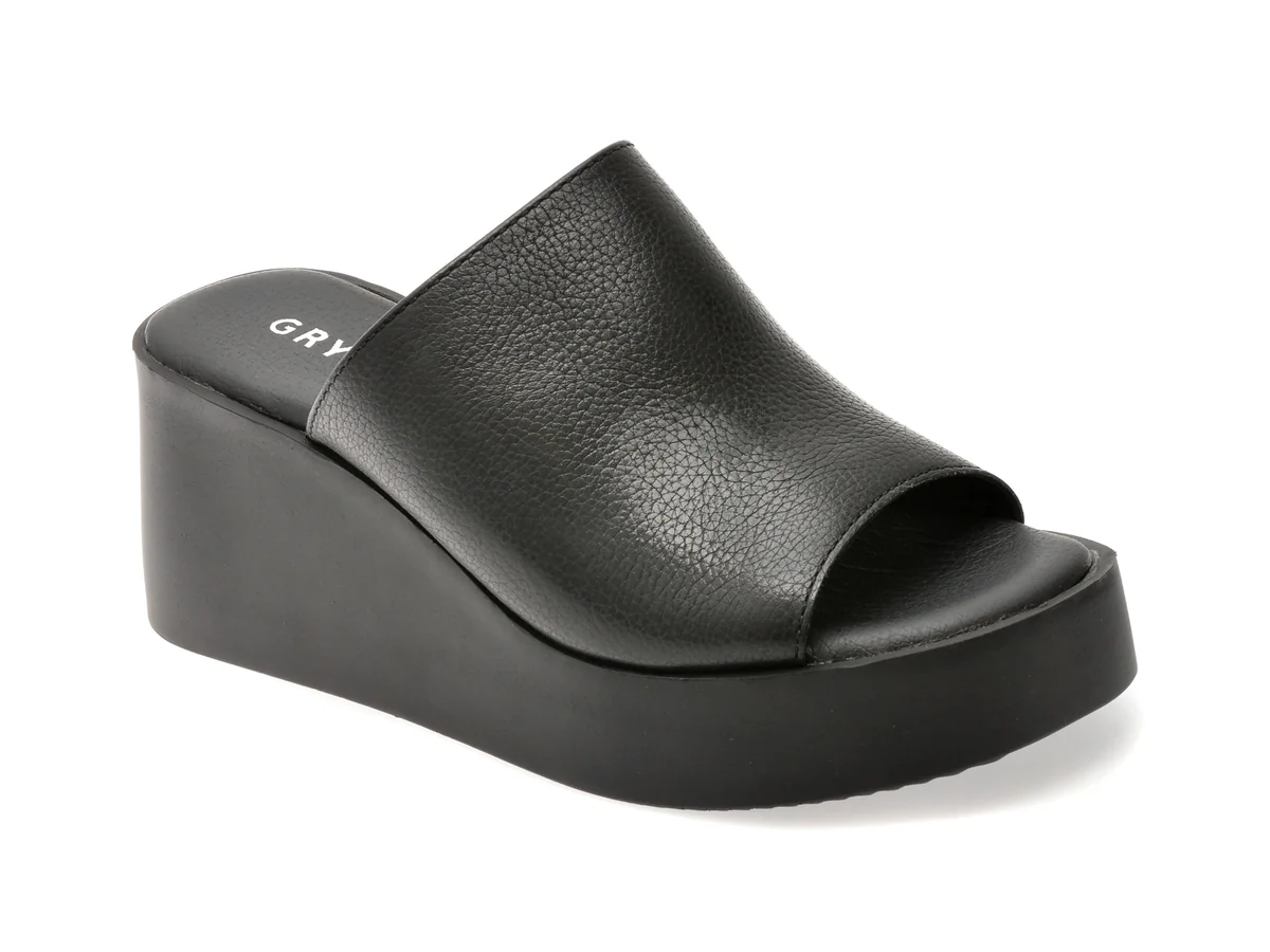 Papuci Gryxx Negri, 366002, Din Piele Naturala