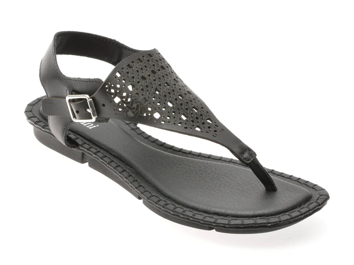Sandale Flavia Passini Negre, 367702, Din Piele Naturală