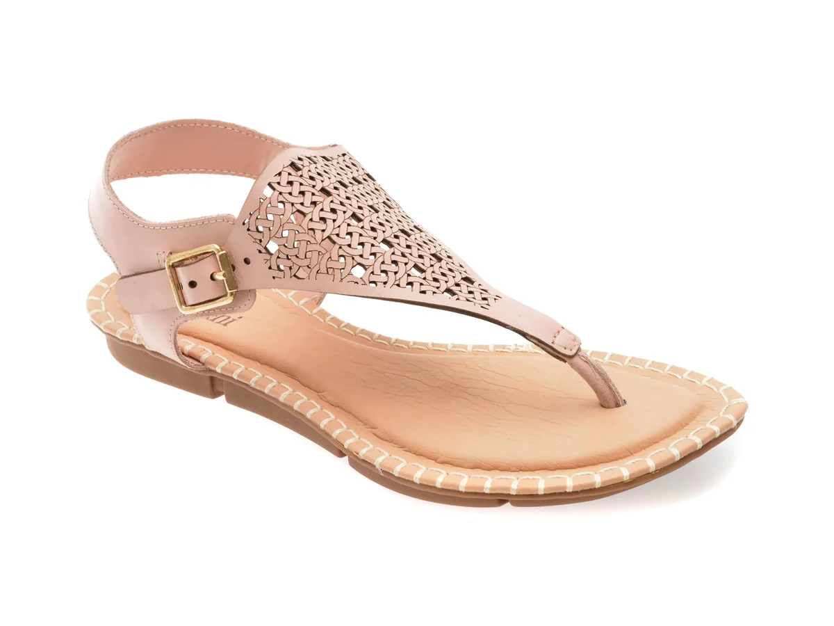 Sandale Flavia Passini Roz 367702 Din Piele Naturală