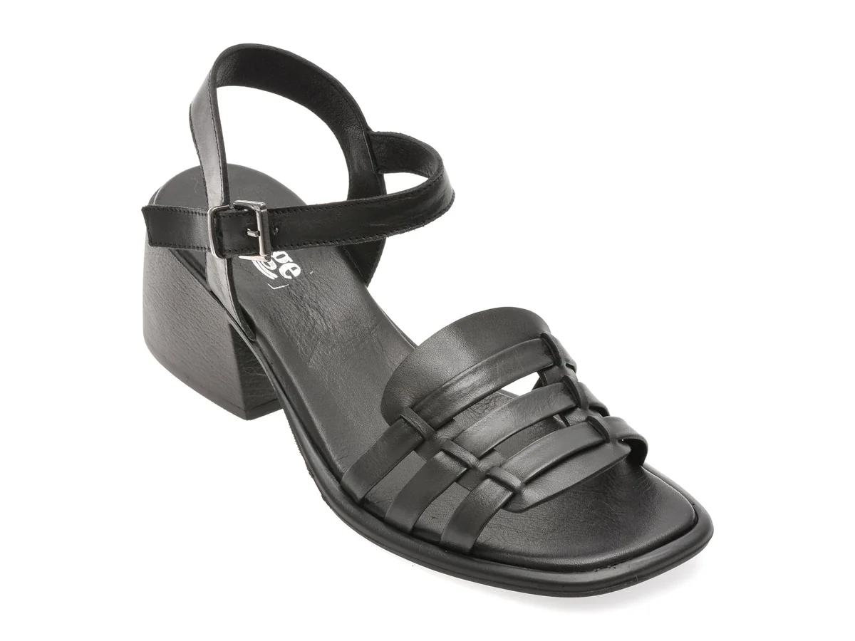 Sandale Image Negre, 4351212, Din Piele Naturala