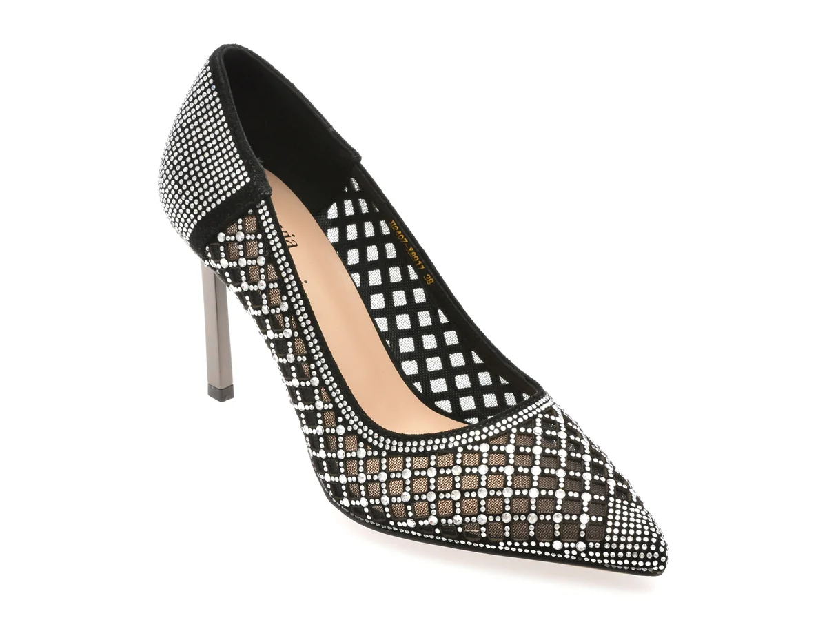 Pantofi Eleganti Flavia Passini Negri, X8917, Din Piele Întoarsă