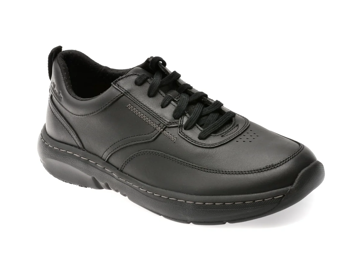 Pantofi Sport Clarks Negri Pro Lace Din Piele Naturala