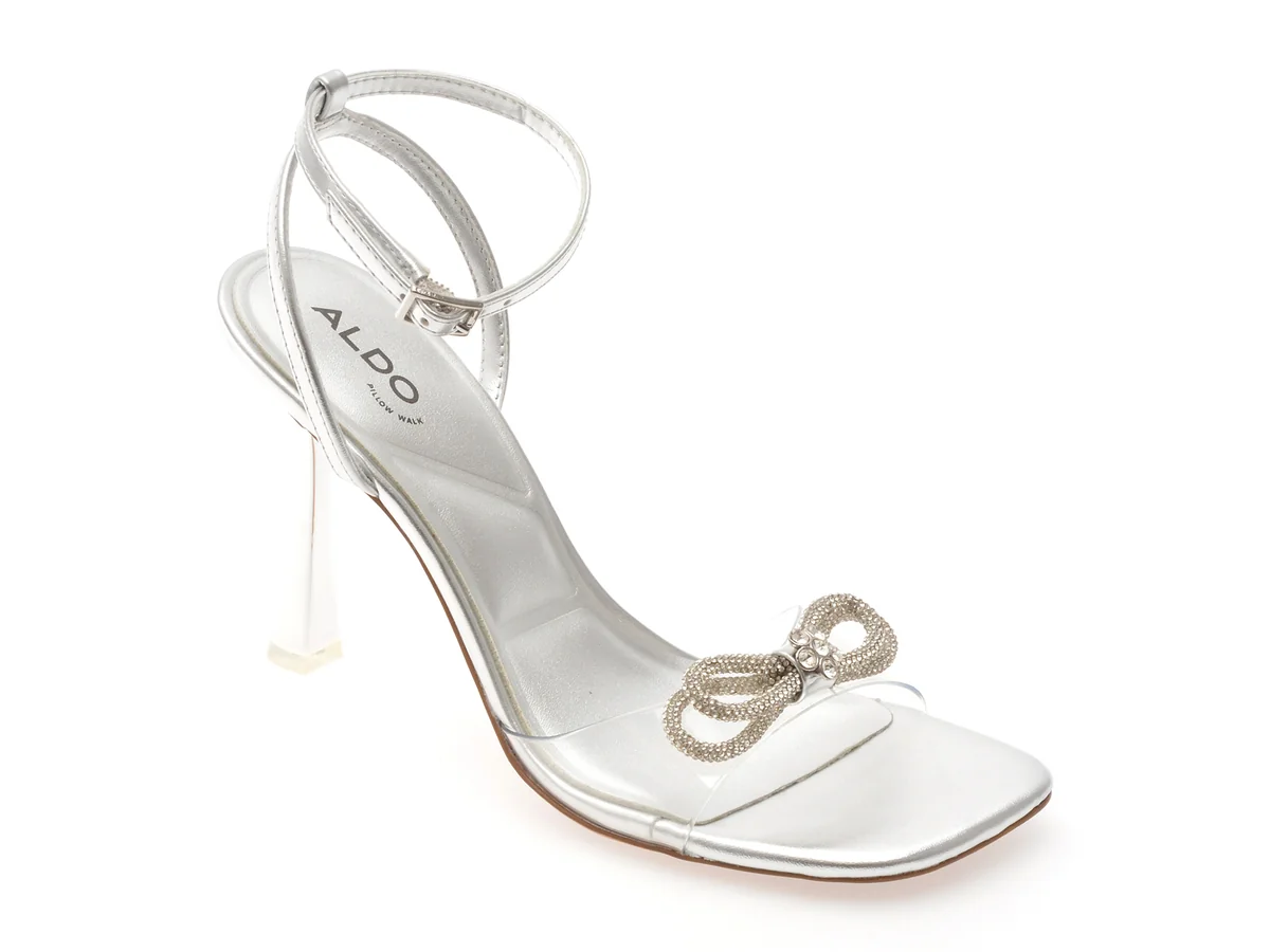 Sandale Elegante Aldo Argintii, Ozley 040, Din PVC