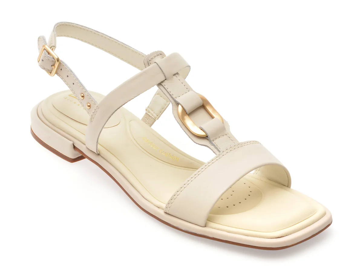 Sandale Clarks Bej Ariany Sling Din Piele Naturală