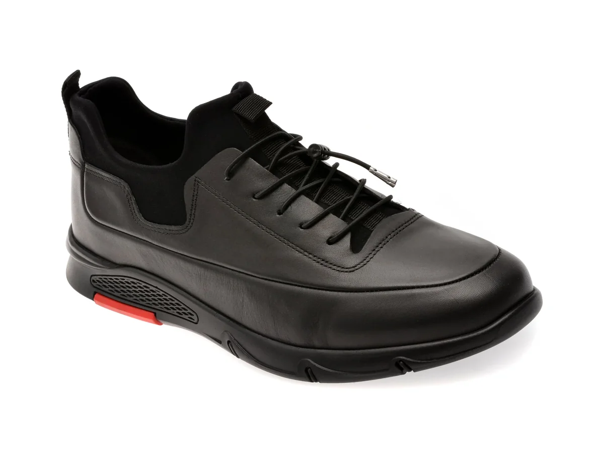 Pantofi Sport OTTER Negri, Casper 24, Din Piele Naturală