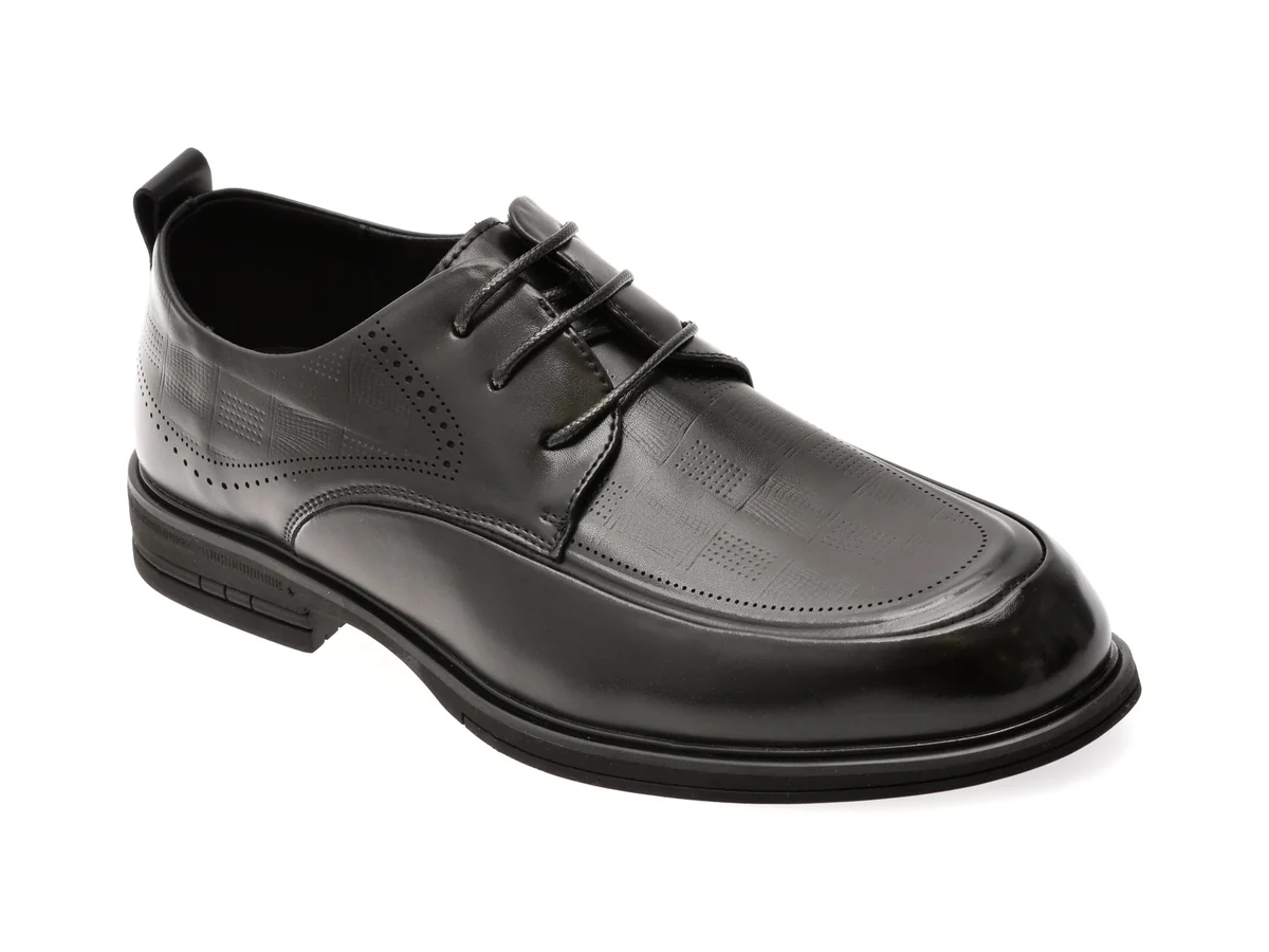 Pantofi Eleganți Bite The Bullet Negri, T89628, Din Piele Naturală
