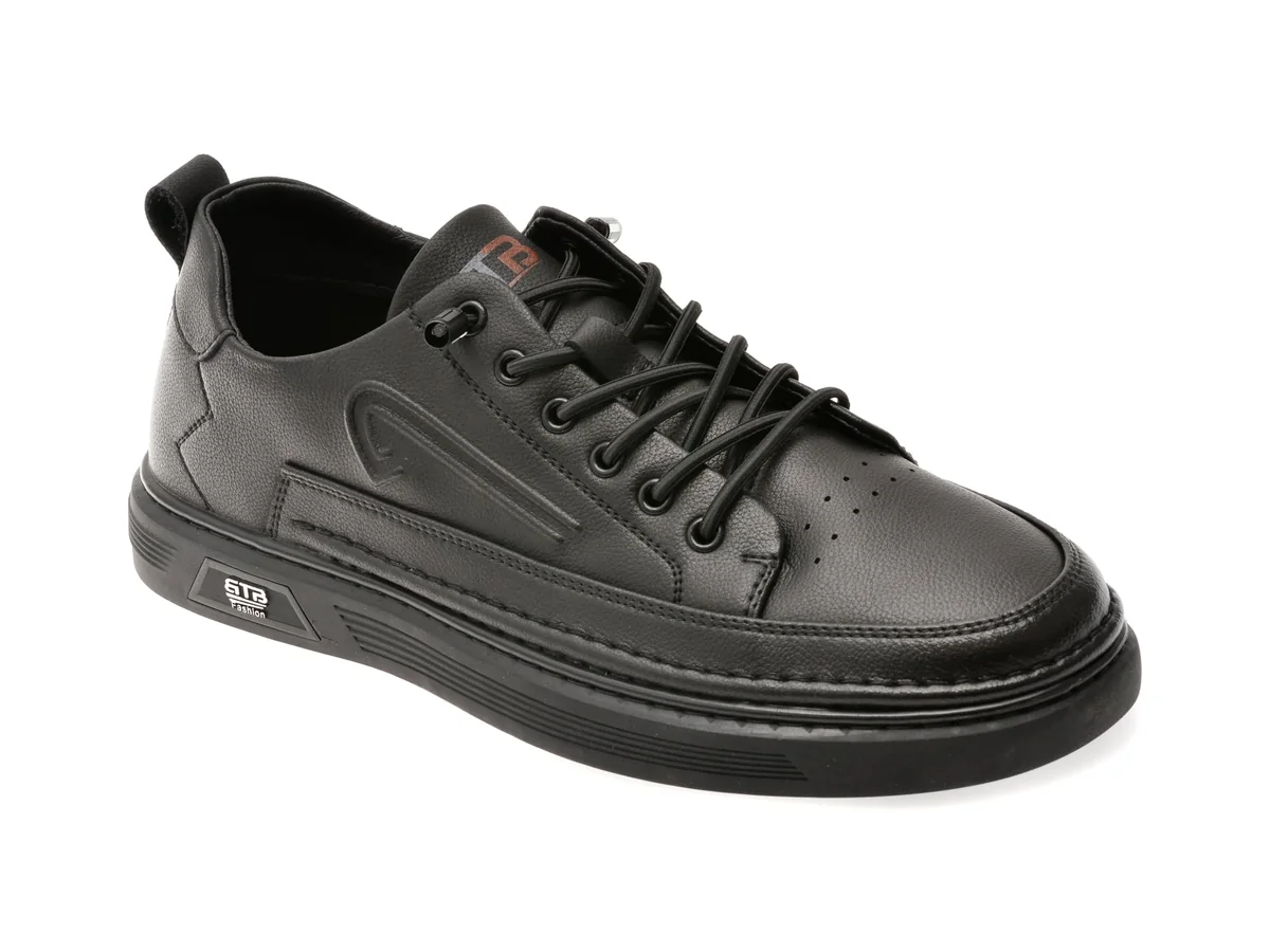 Pantofi Sport Bite The Bullet Negri, TB78611, Din Piele Naturala