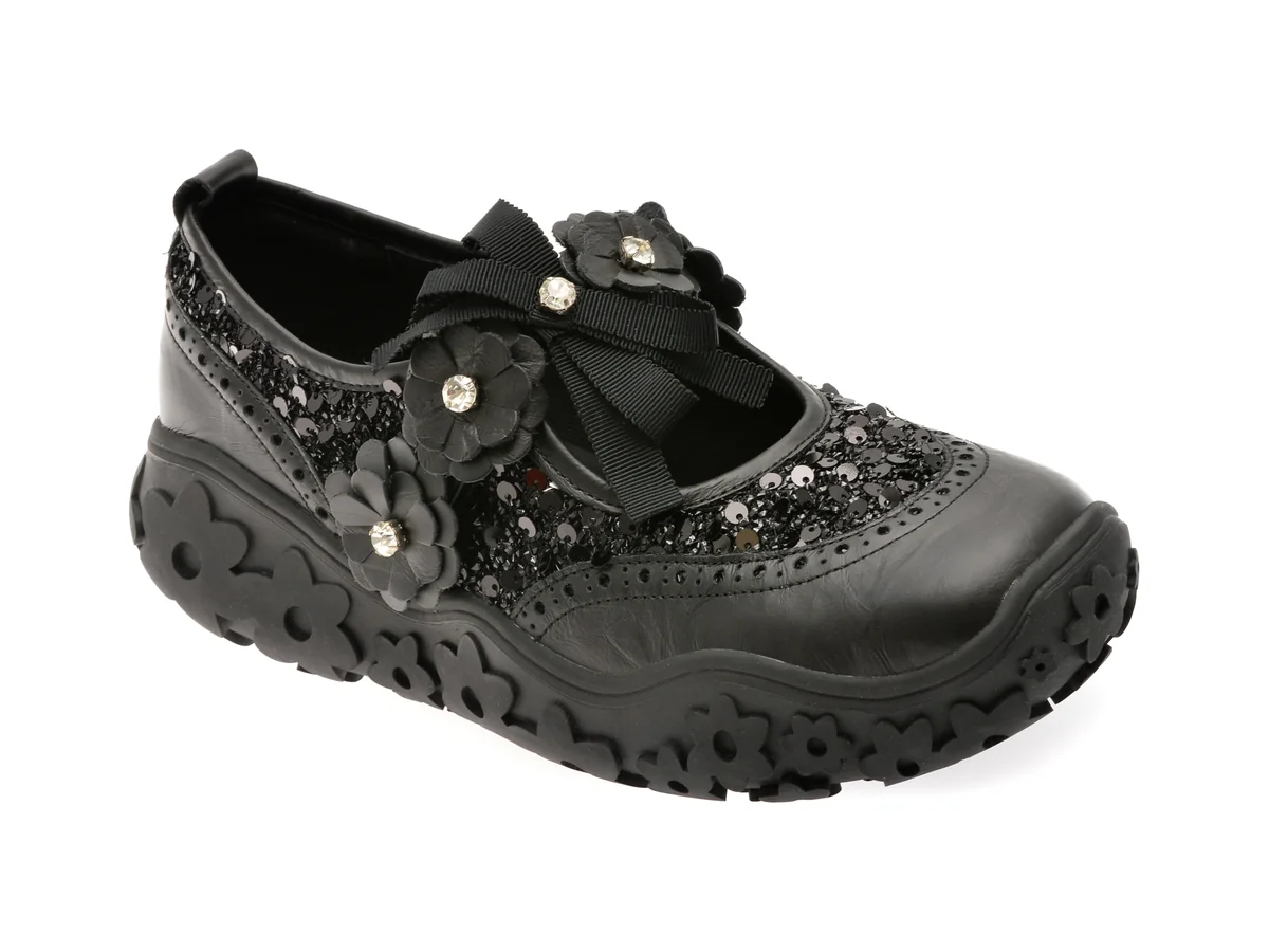 Pantofi Gryxx Negri, Ac2011, Din Material Textil