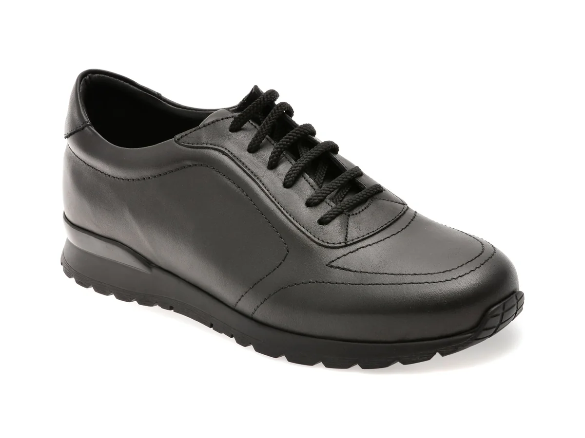 Pantofi Sport Otter Negri 54521 Din Piele Naturală