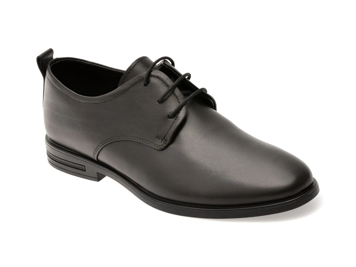 Pantofi Eleganti Otter Negri, 1453, Din Piele Naturală