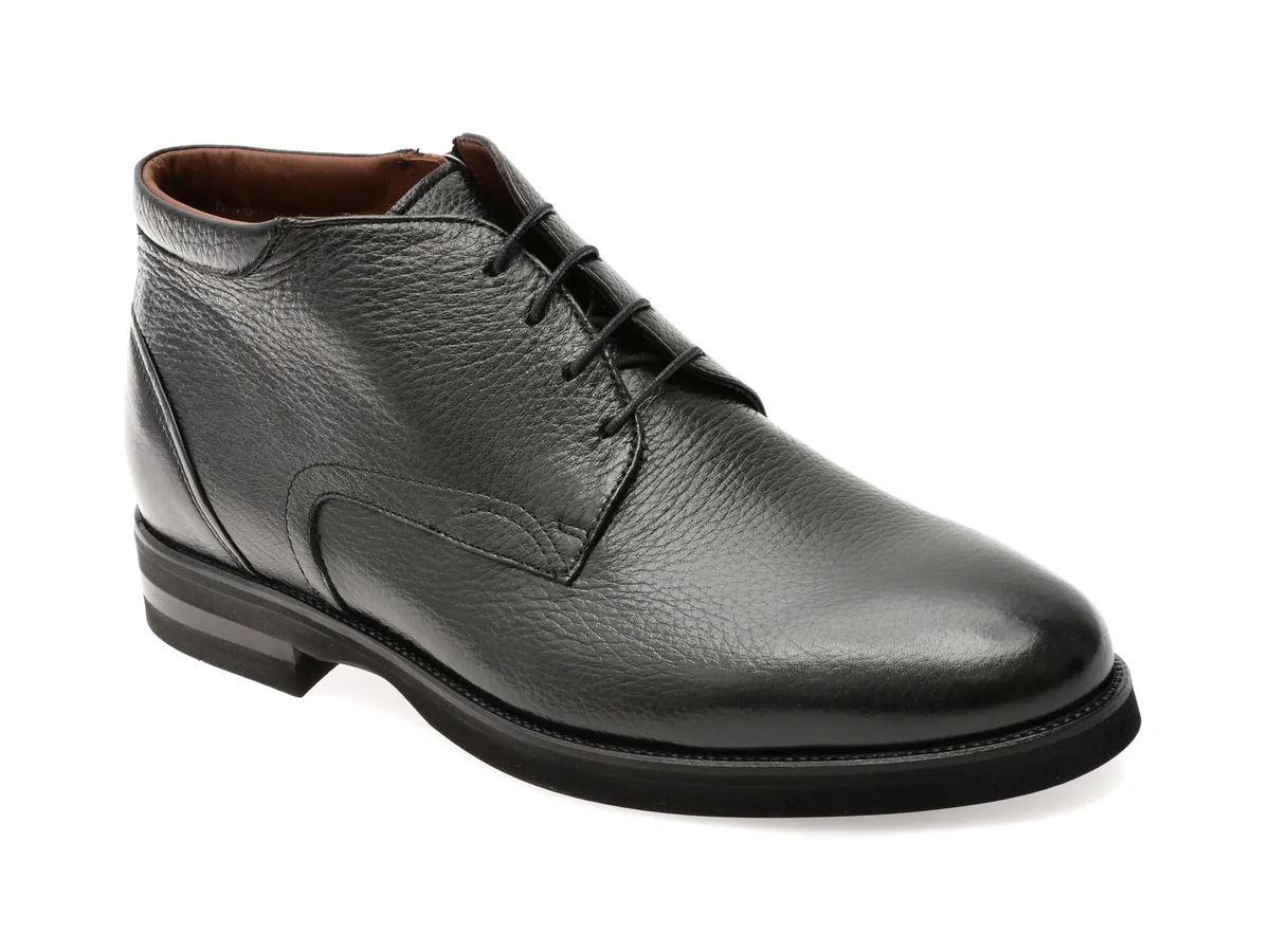 Ghete Elegante Le Colonel Negre, 63888, Din Piele Naturala