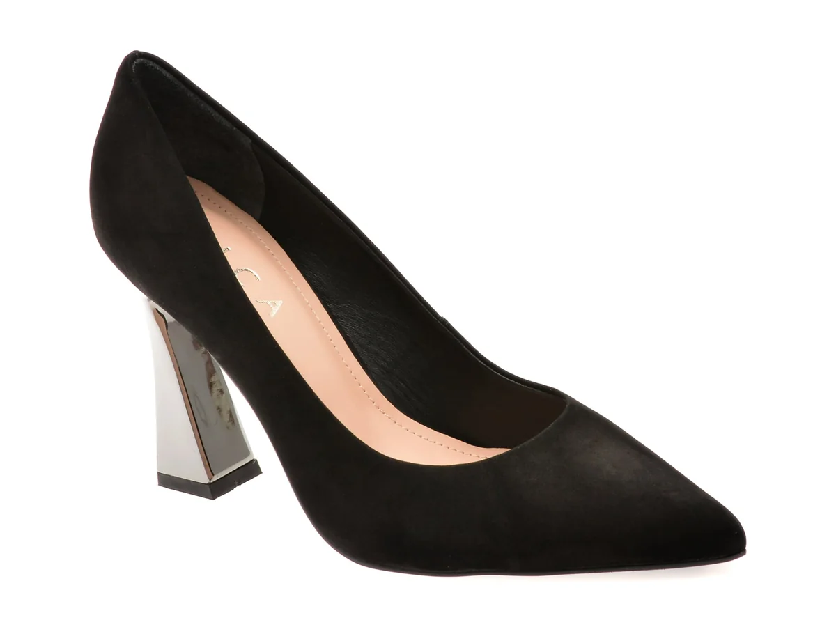 Pantofi Eleganti Epica Negri 9649835 Din Nubuc