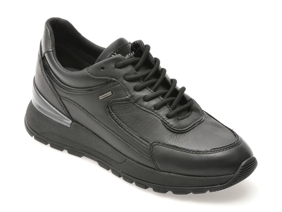 Pantofi Sport Geox Negri, D563LB, Din Piele Naturala