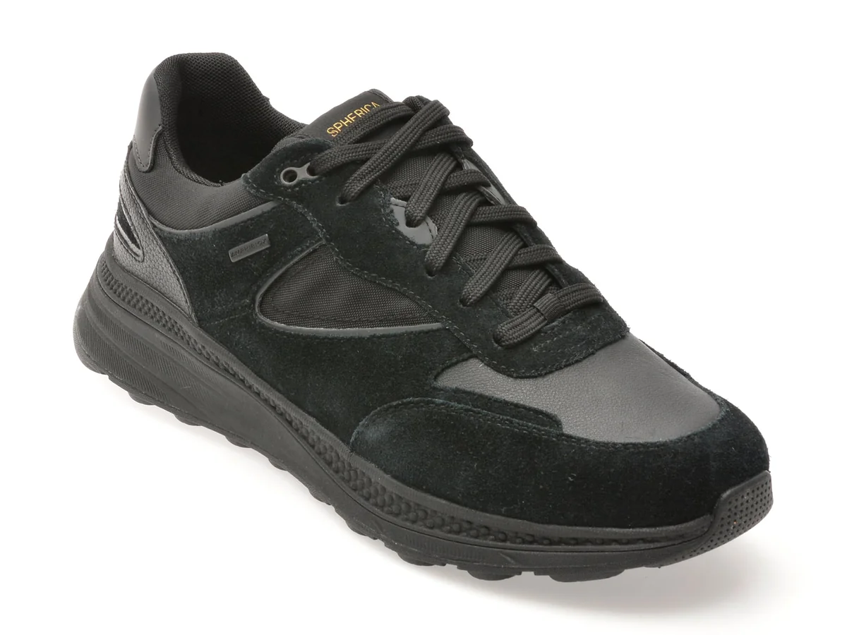 Pantofi Sport GeoX Negri, U46HGA, Din Piele Naturala