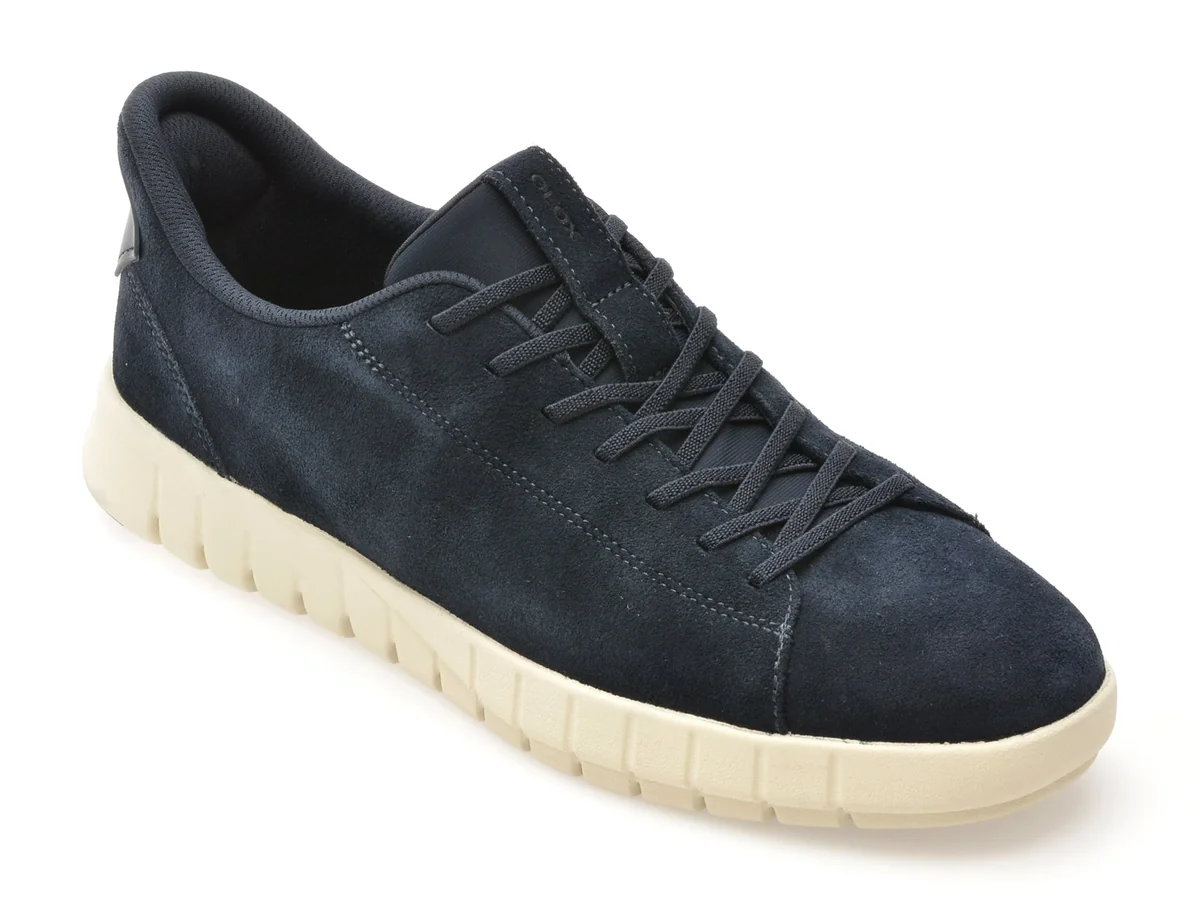 Pantofi Sport Geox Bleumarin, U56MAA, Din Piele Întoarsă