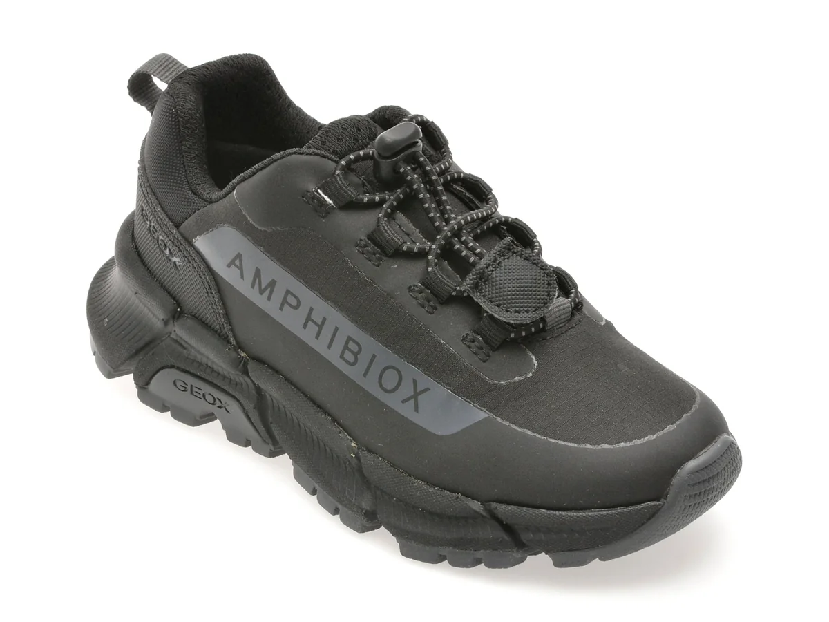 Pantofi Sport Geox Negri, J46LCC, Din Material Textil