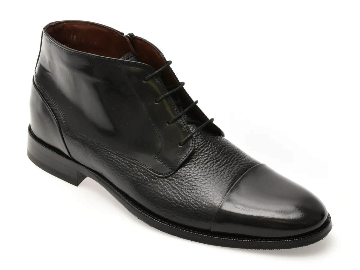Ghete Elegante Le Colonel Negre, 40929, Din Piele Naturala